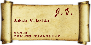 Jakab Vitolda névjegykártya